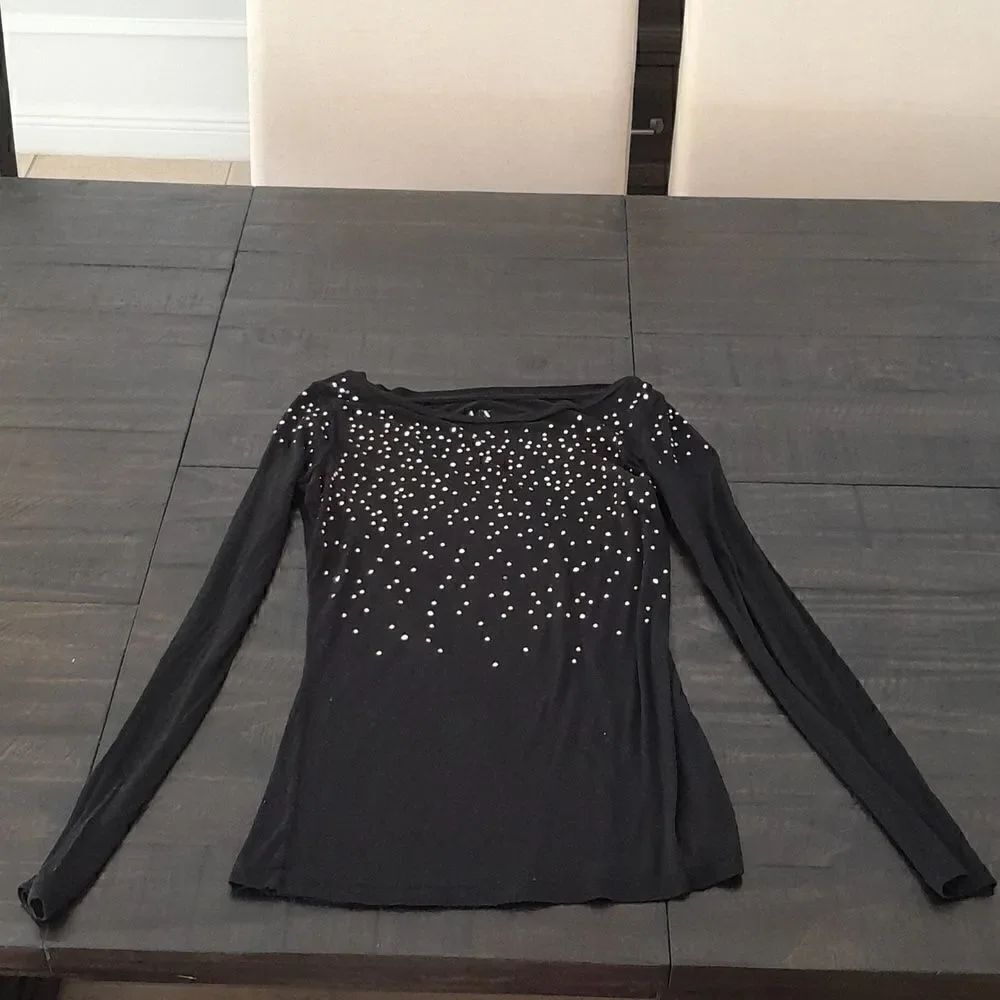 A/X XS LONG sleeve good condition size extra small gold rhinestone detail - Picture 2 of 4